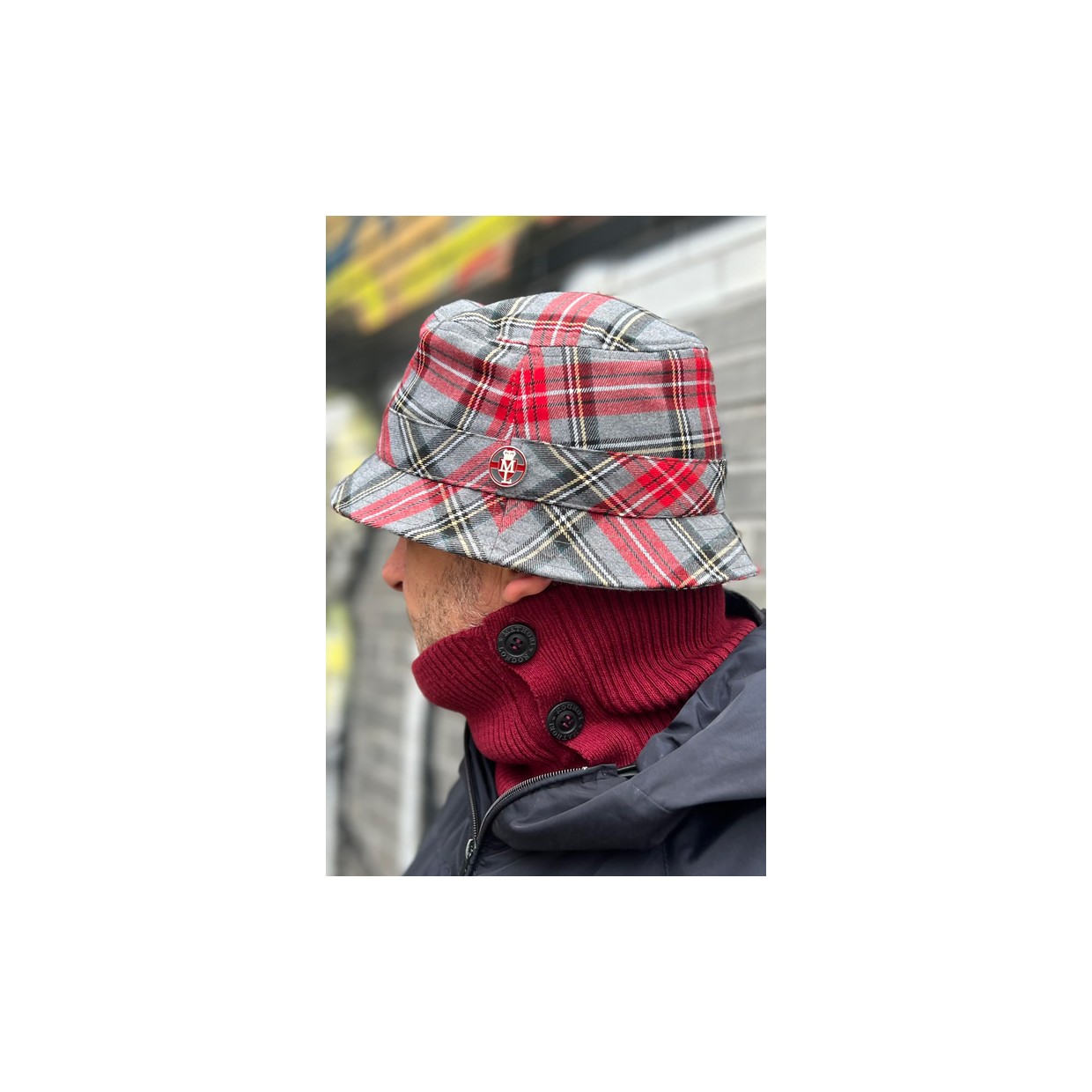 Mathori London - Bucket Hat Grey Tartan