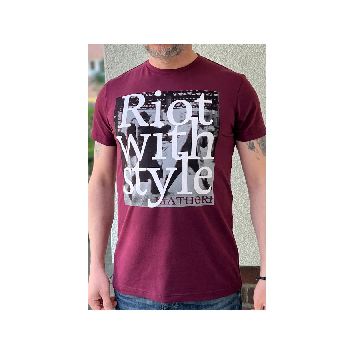 Mathori London - Riot With Style T-Shirt (Burgundy)