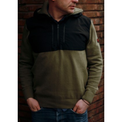 Mathori London - Cotton Knitted Pullover (Olive Green)